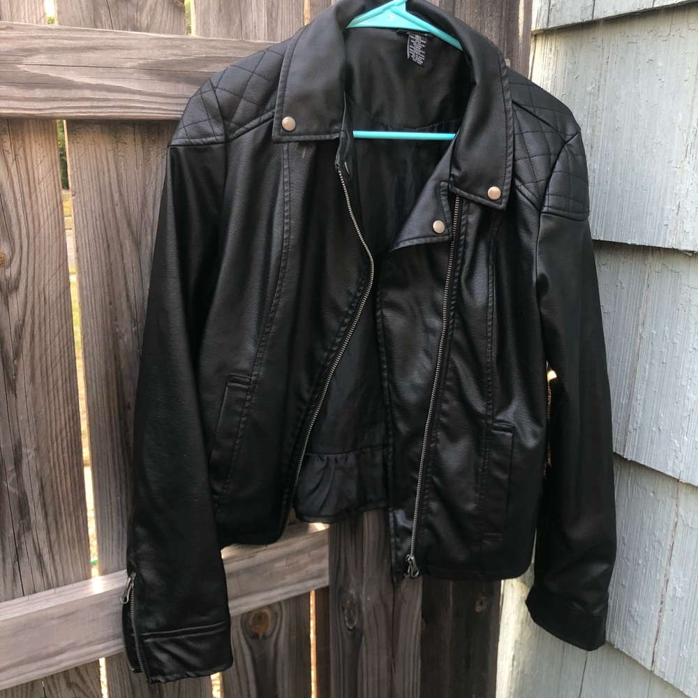 Rue 21 Black Faux Leather Jacket